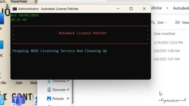 Đợi ứng dụng chạy xong