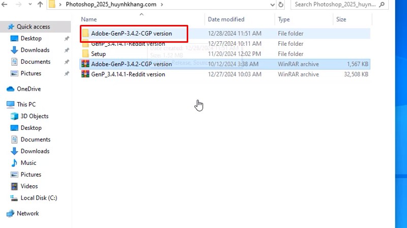 Adobe Photoshop 2025: Cài Đặt Dễ Và Nhanh 15 Vào thư mục vừa giải nén