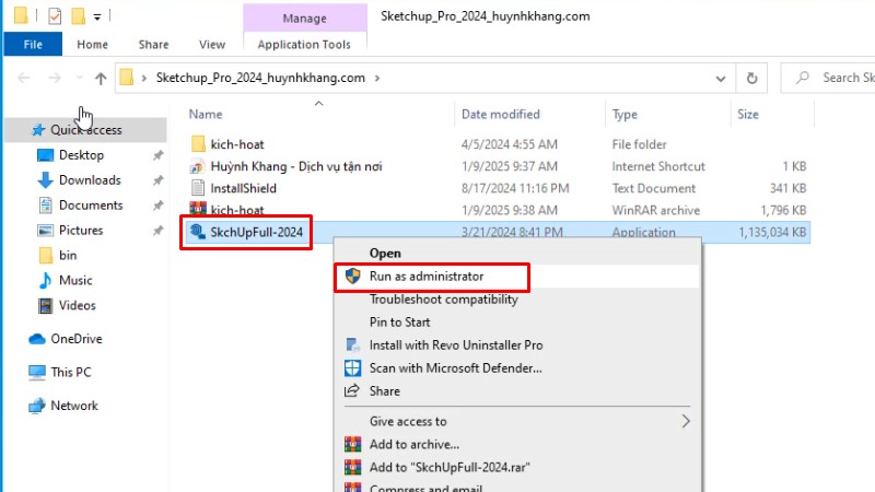 Sketchup 2024: Hướng Dẫn Cài Đặt Chi Tiết, Nhanh Chóng Nhất 11 cài đặt phần mềm bằng quyền Admin
