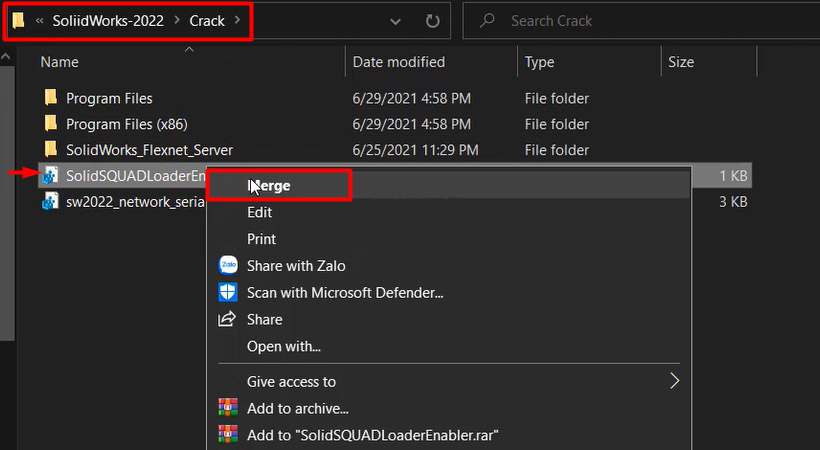 Hướng dẫn kích hoạt Solidworks 2022