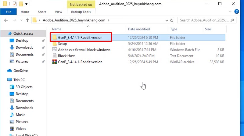 Vào thư mục như hình