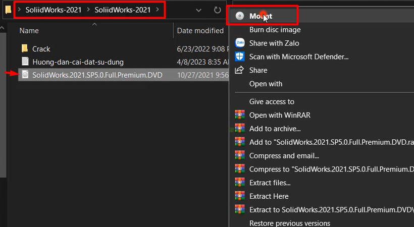 Hướng dẫn cài đặt SolidWorks 2021