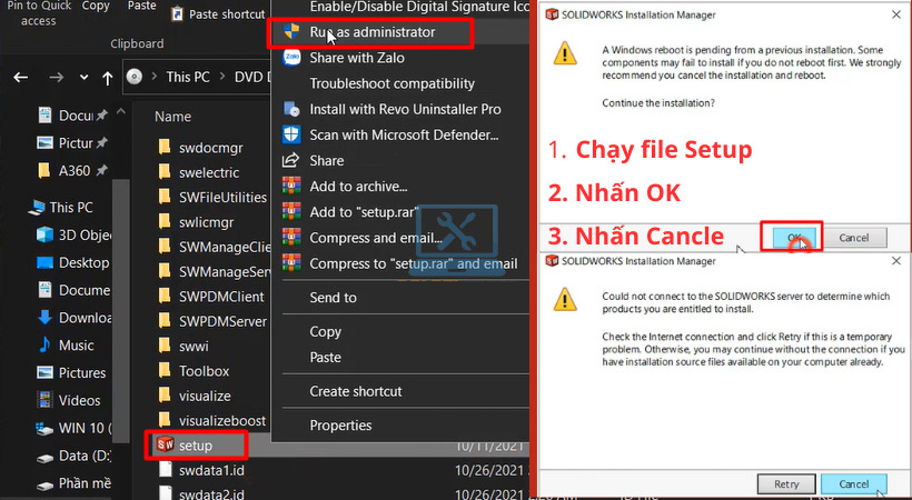 Hướng dẫn cài đặt SolidWorks 2021