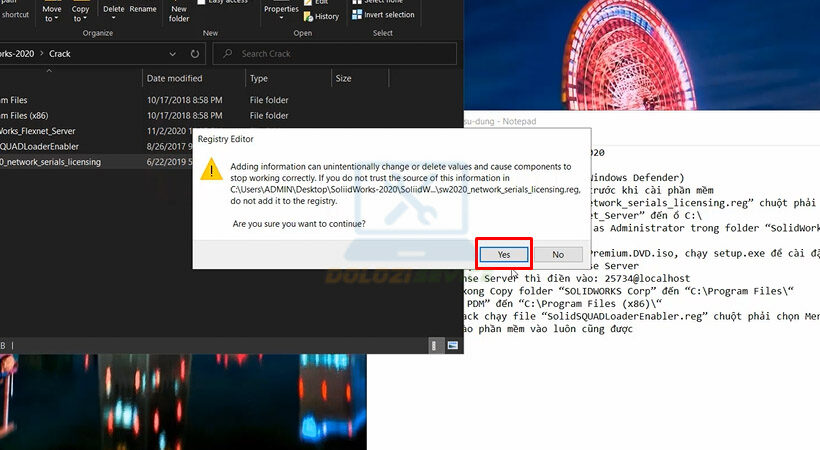 Hướng dẫn cài đặt SolidWorks 2020